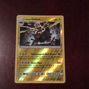 A Golem Pokémon card